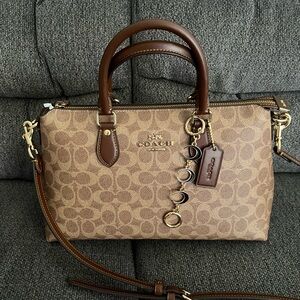 Coach Tan and Brown Signature Satchel